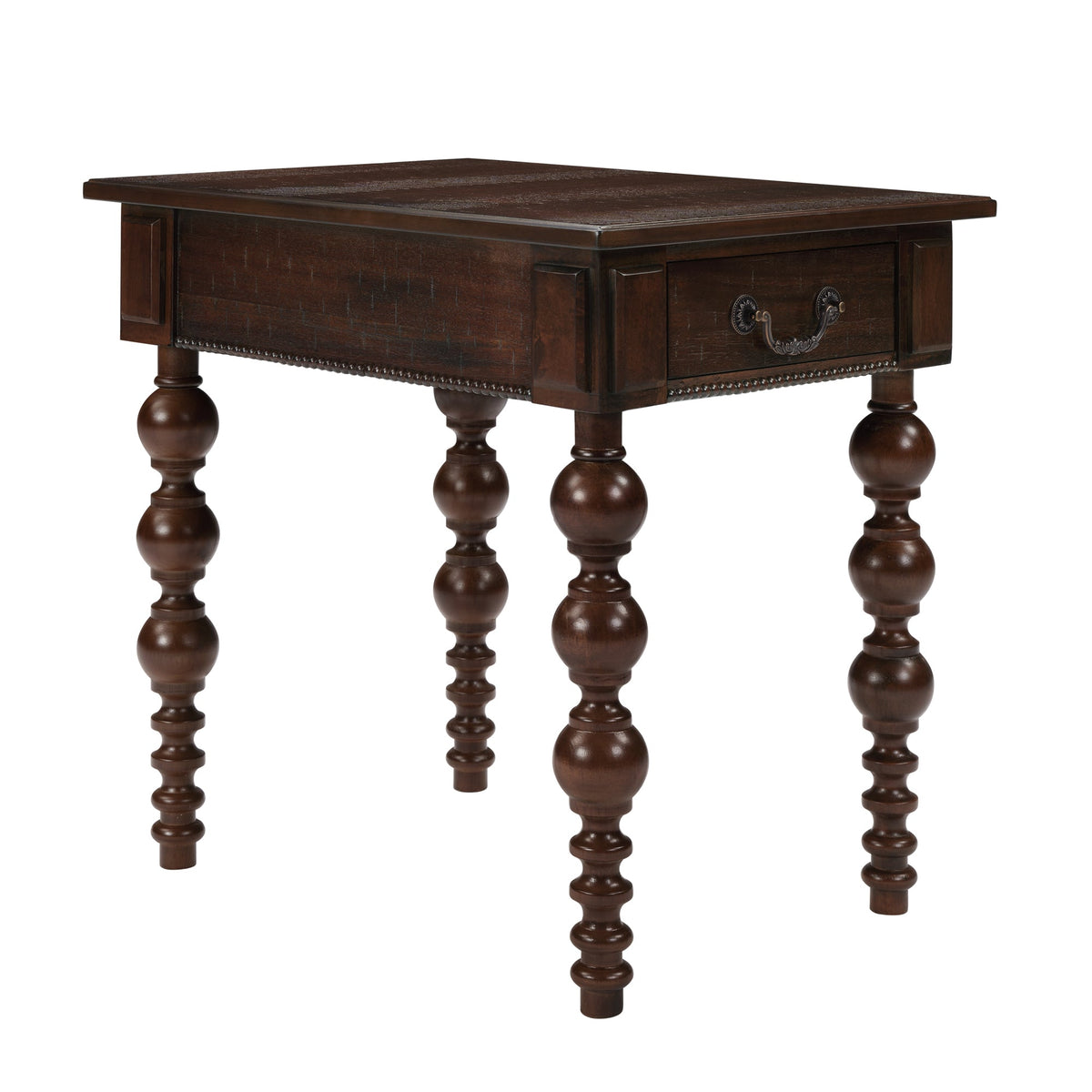 Power Growth Furniture Solid Wood End Table with Drawer in Espresso Finish - view 8