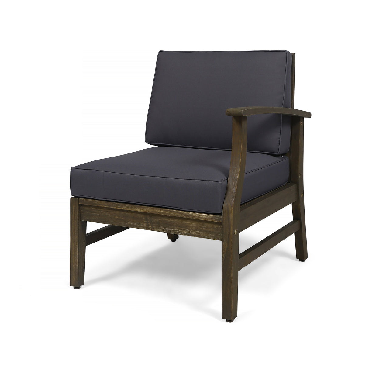 Perla 3 Seater Sofa and Table Set, Dark