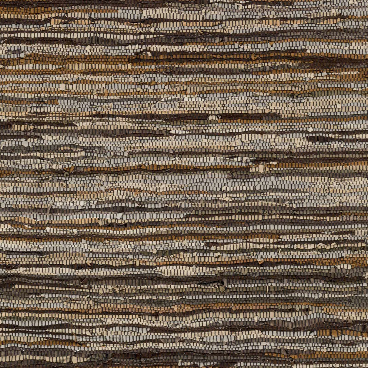 Hand Woven Leather Rag Rug