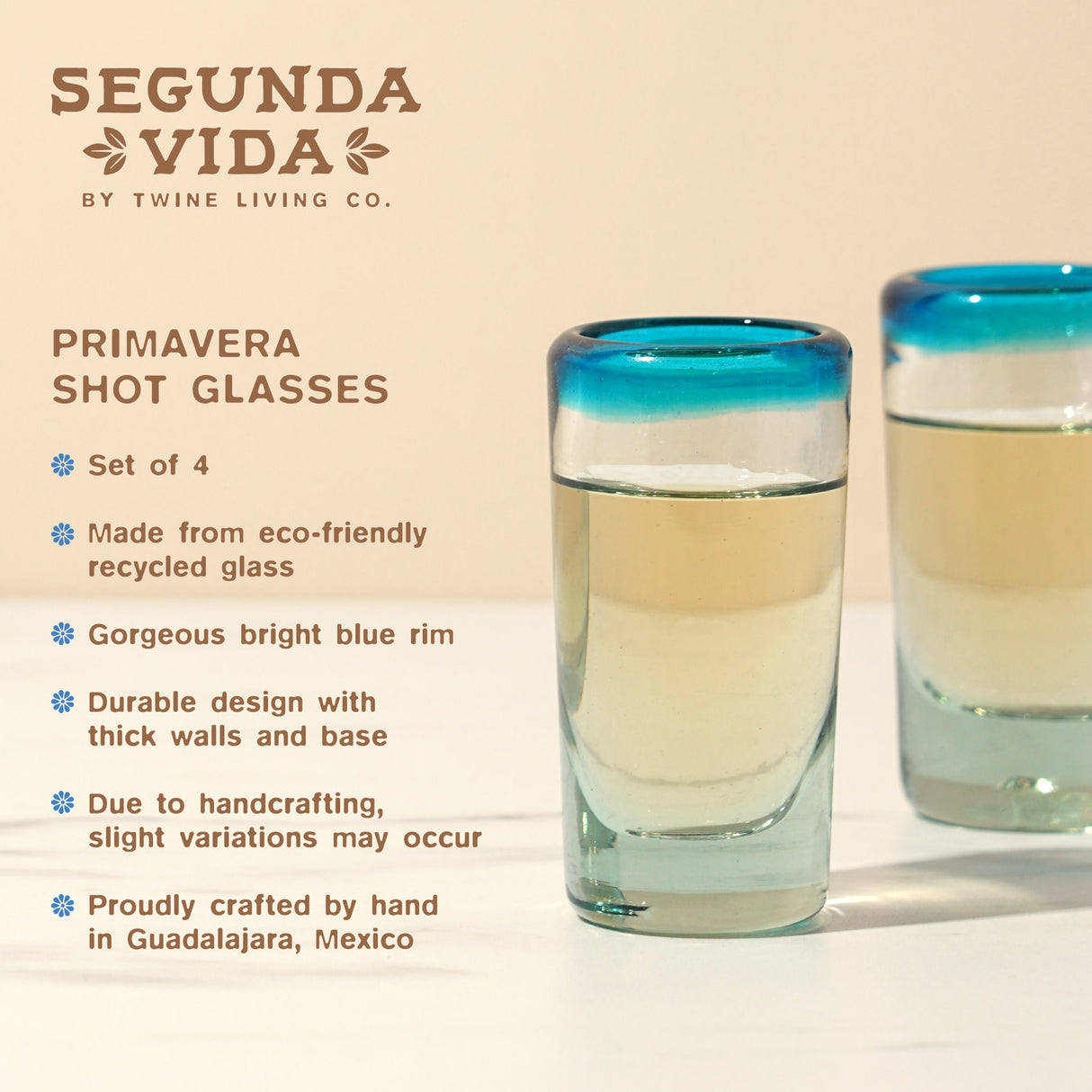Segunda Vida Primavera Shot Glasses