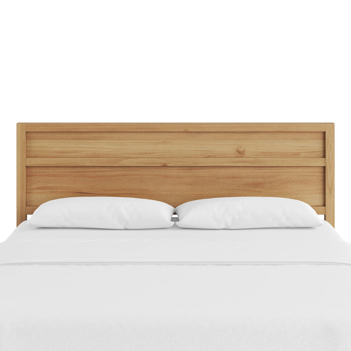 Ridgecrest Home Light Brown Panel Headboard with Horizontal Slats