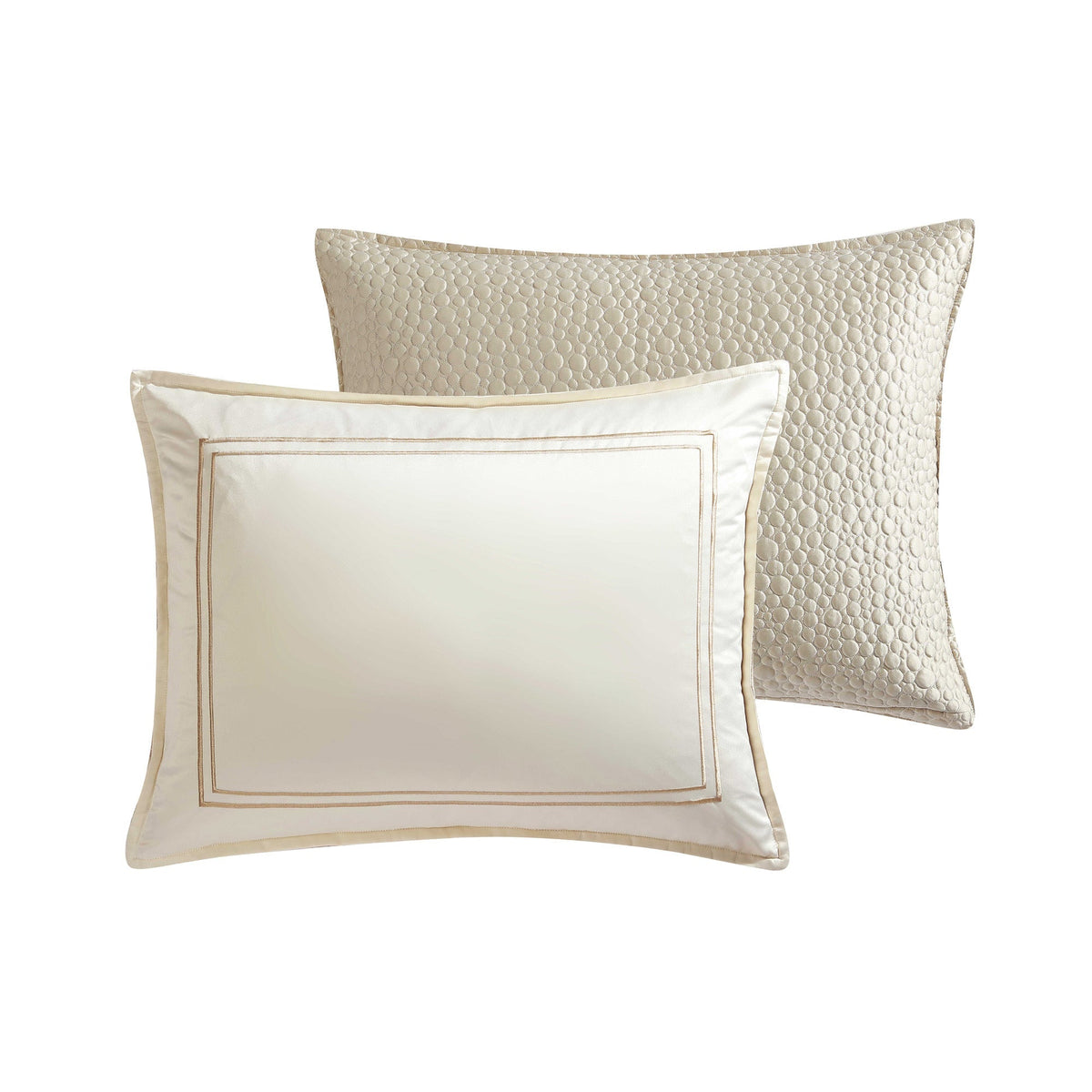 Riverbrook Home Rings 7 PC Reversible Matte Satin Comforter Set with Circle Quilting - view 4