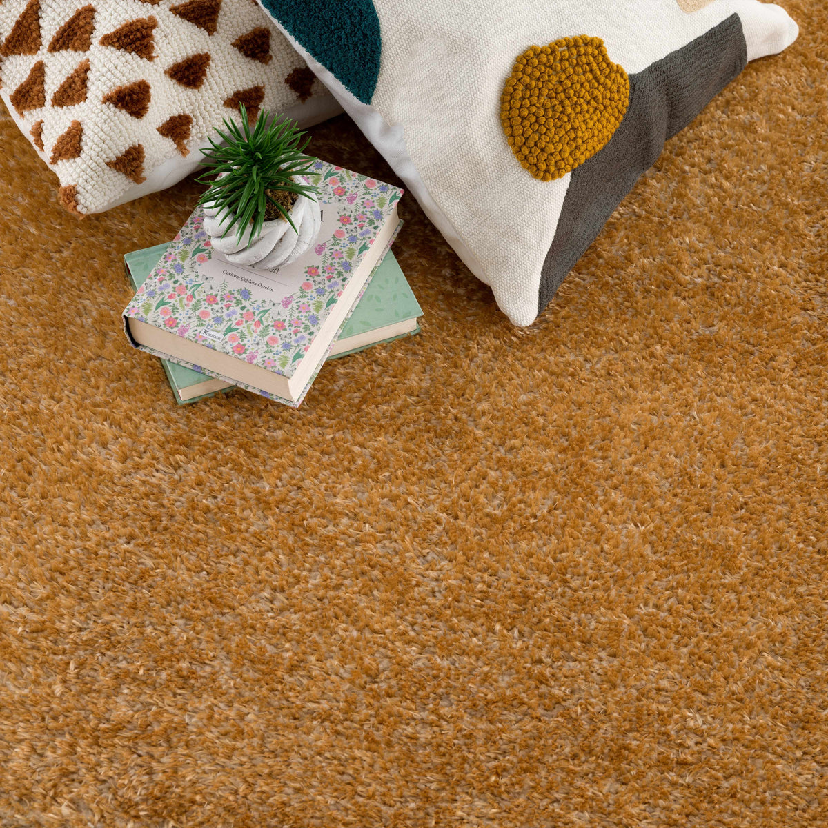 Boutique Rugs Heavenly Solid Mustard Plush Rug - view 12