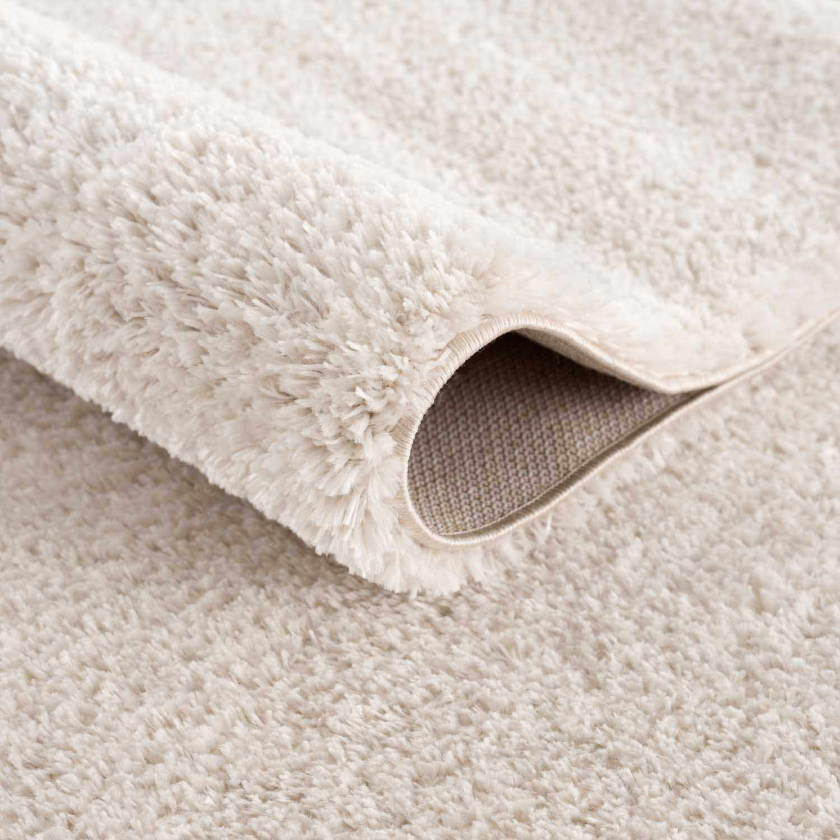 Velora Light Beige Wavy Abstract Modern Minimalist Polyester Machine Woven Area Rug