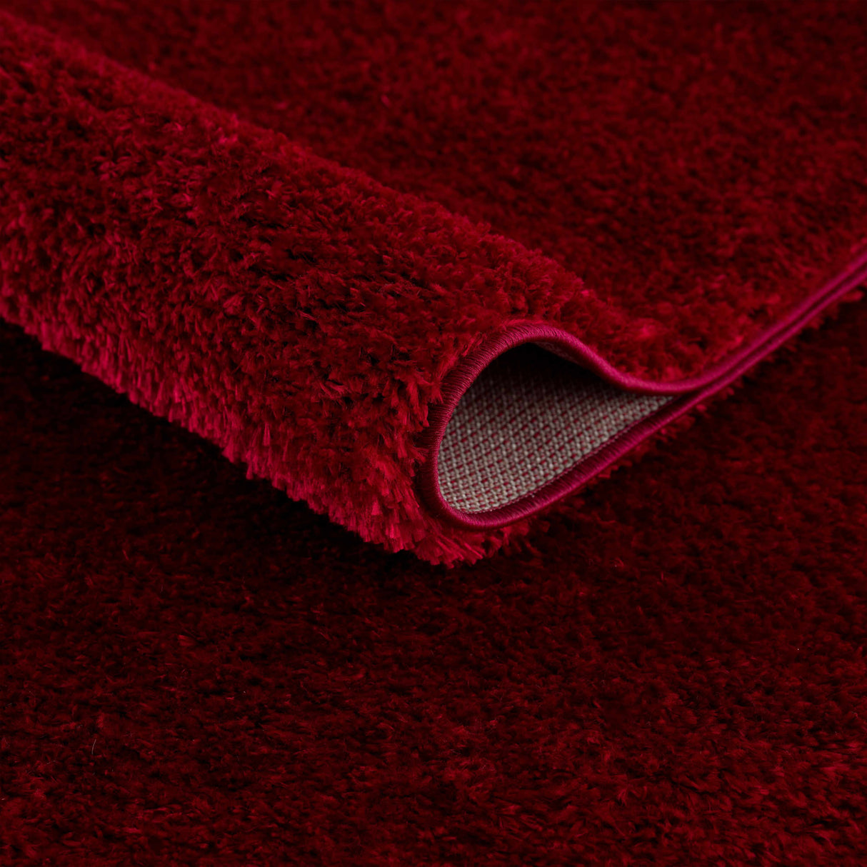 Heavenly Solid Red Plush Rug - Clearance