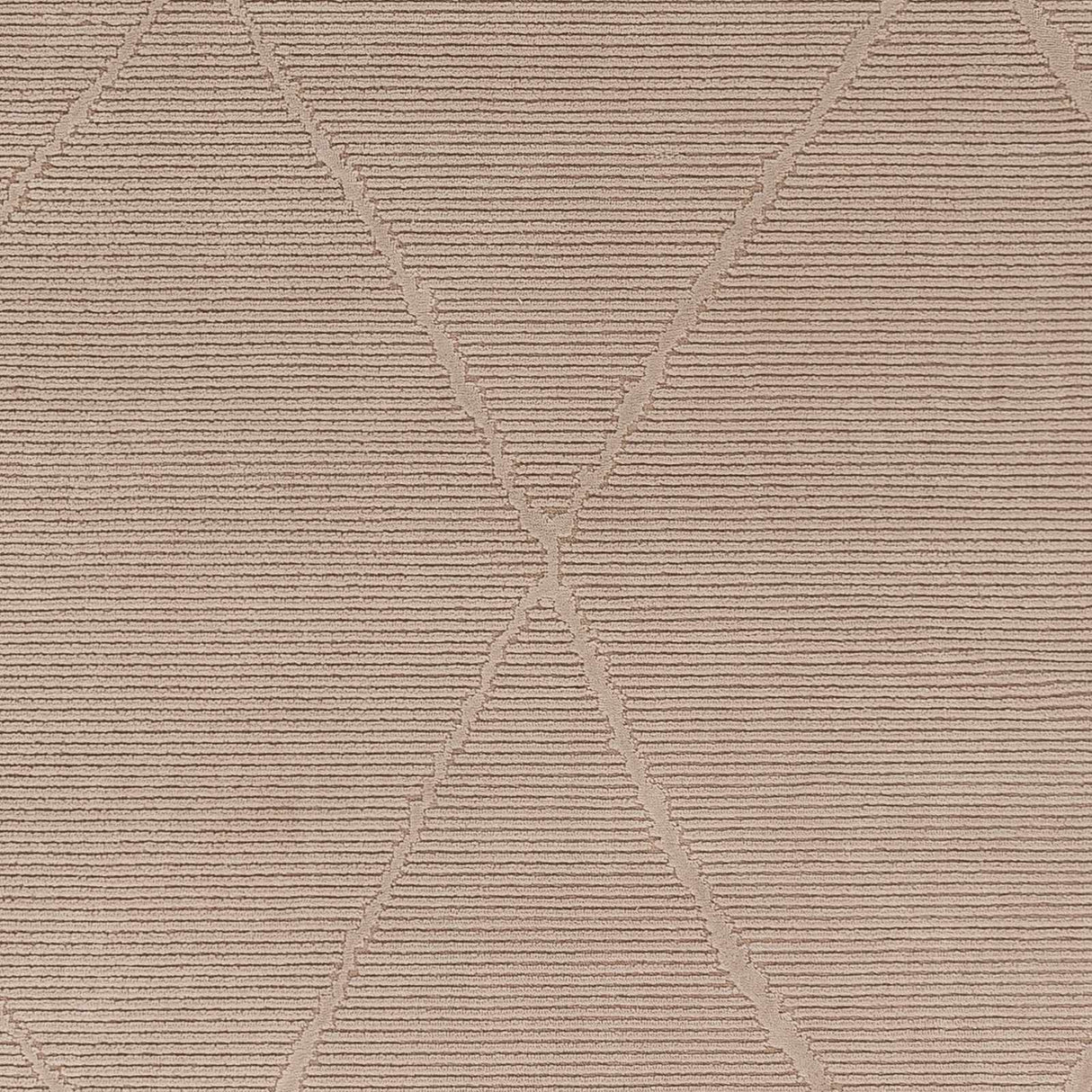 Aldis Tan Plush Textured Washable Rug - Clearance
