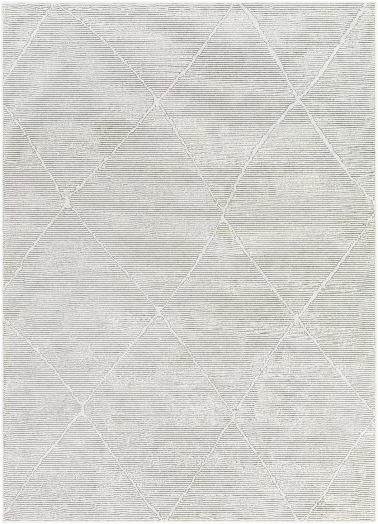 Aldis Grey Plush Textured Washable Rug - Clearance