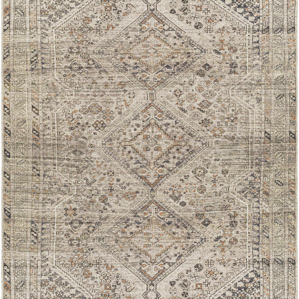 Barny Beige Flat Pile Washable Rug