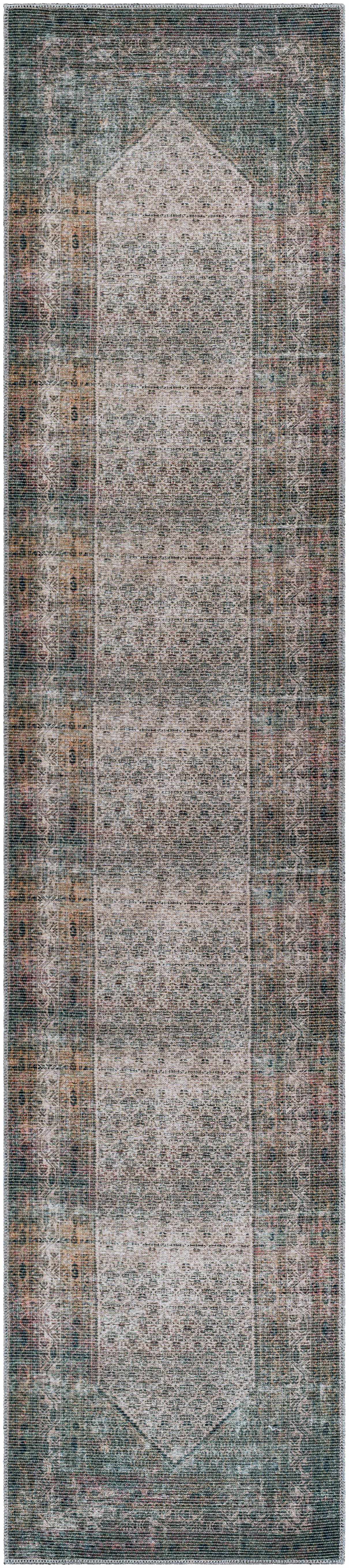 Olive Sariaya Distressed Washable Area Rug - Clearance