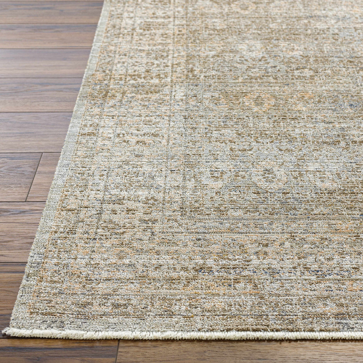 Margaret Damask Sage & Gray Washable Area Rug - Becki Owens x Livabliss
