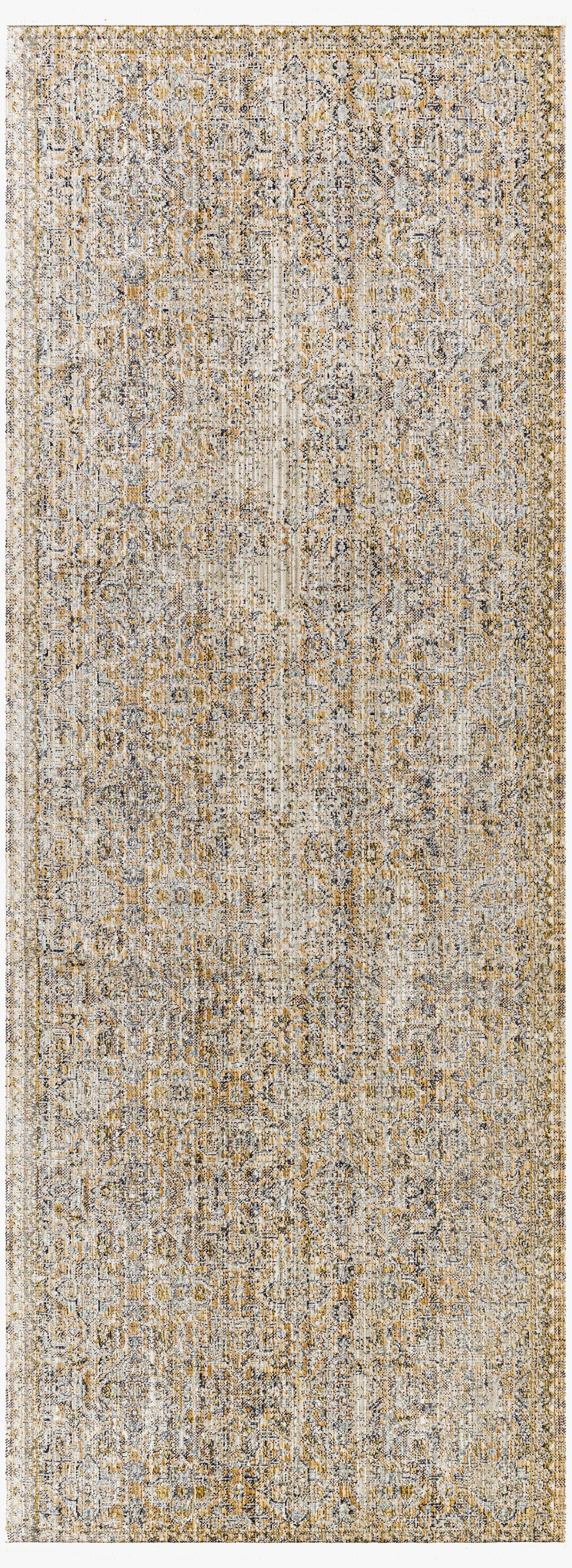 Margaret Beige & Blue Washable Outdoor Rug - Becki Owens x Livabliss - Clearance