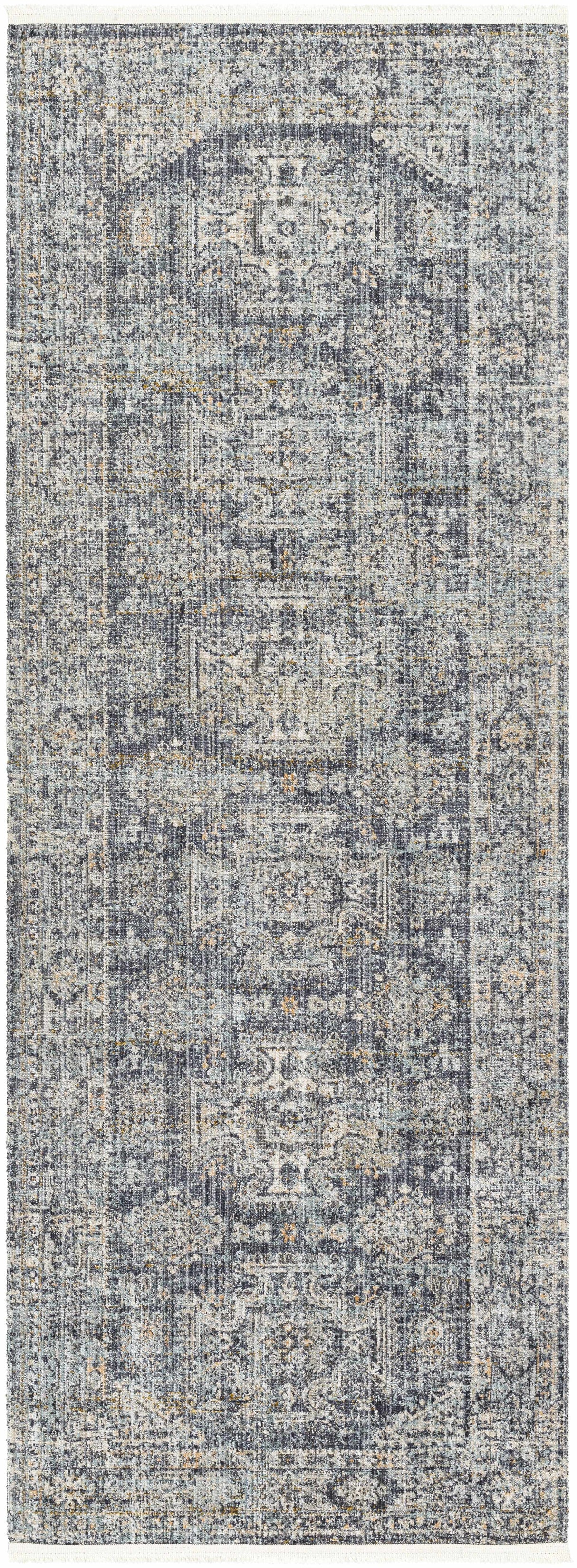 Margaret Medallion Navy Washable Area Rug - Livabliss x Becki Owens