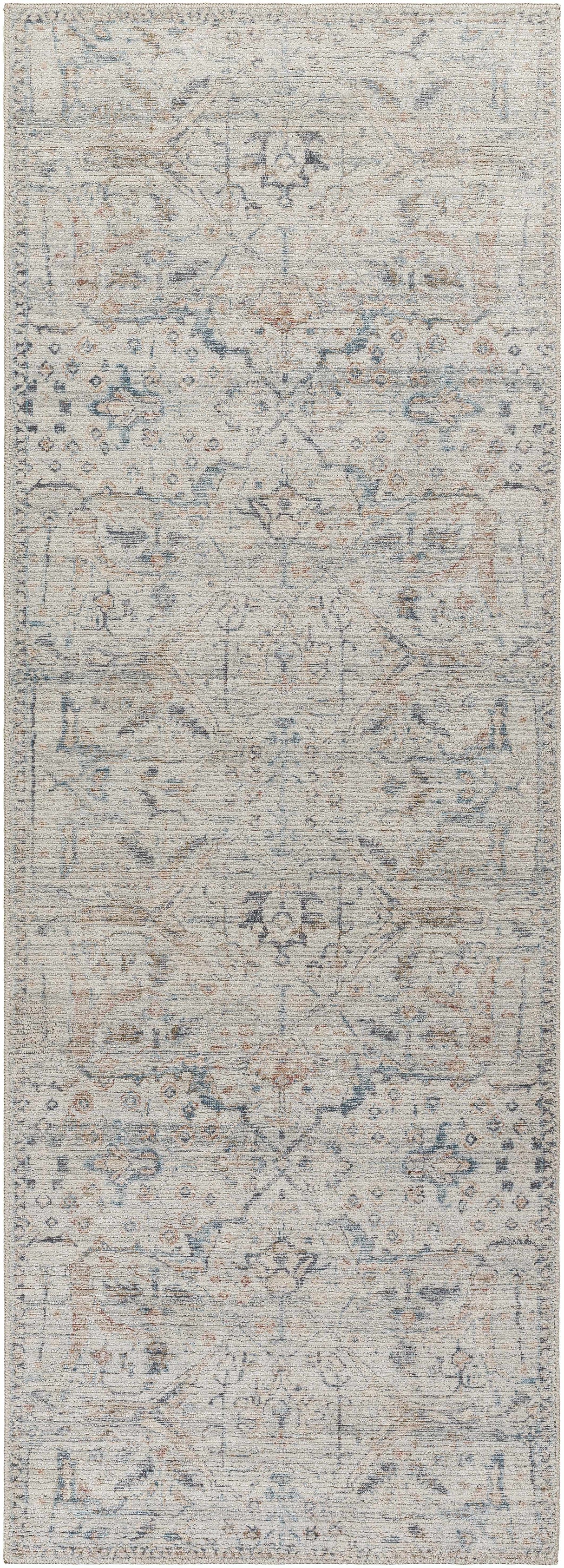 Marlene Damask Off White & Blue Area Rug - Becki Owens x Livabliss