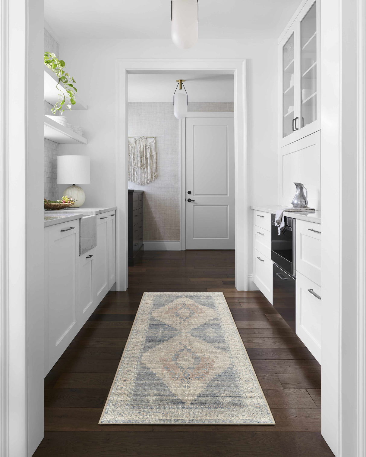 Luca Medallion Pewter Area Rug