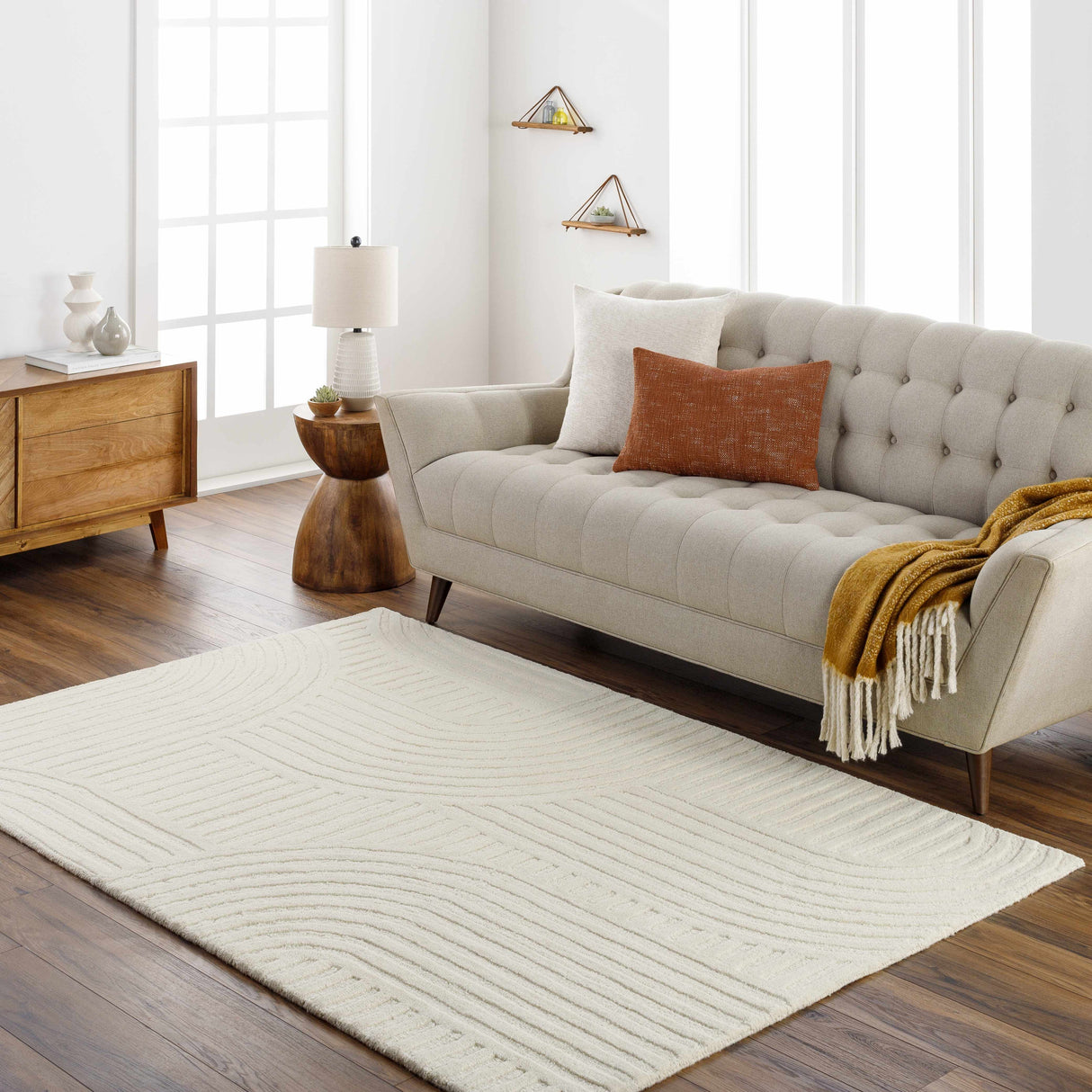 Whan Off White Area Rug - Clearance