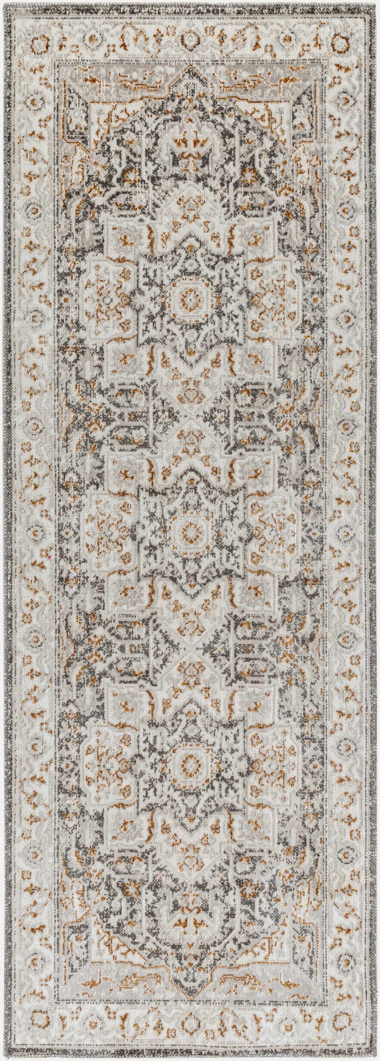 Roho Beige & Rust Washable Area Rug - Clearance