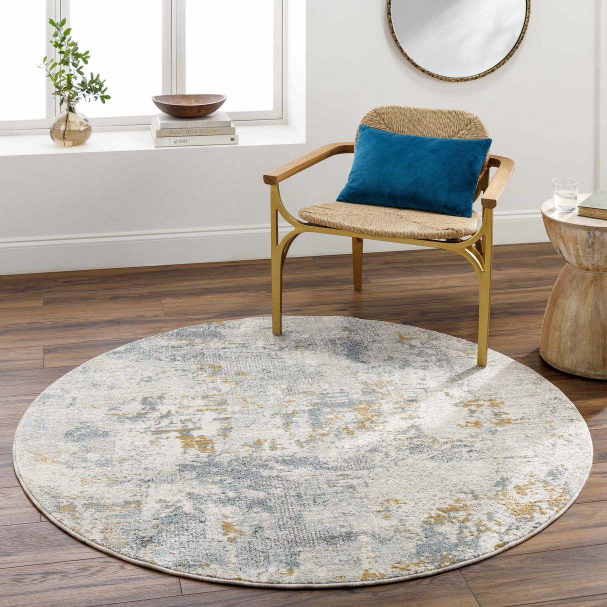 Chaya Textured Abstract Rug with Fringes