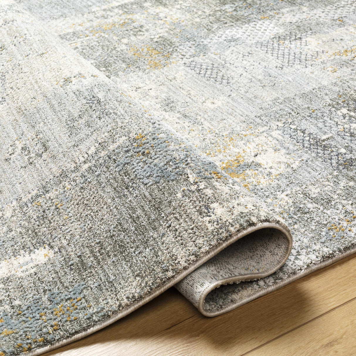 Elina Textured Abstract Rug with Fringes