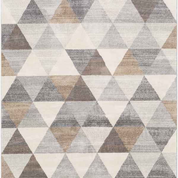 Sells Gray&Brown Triangles Area Carpet