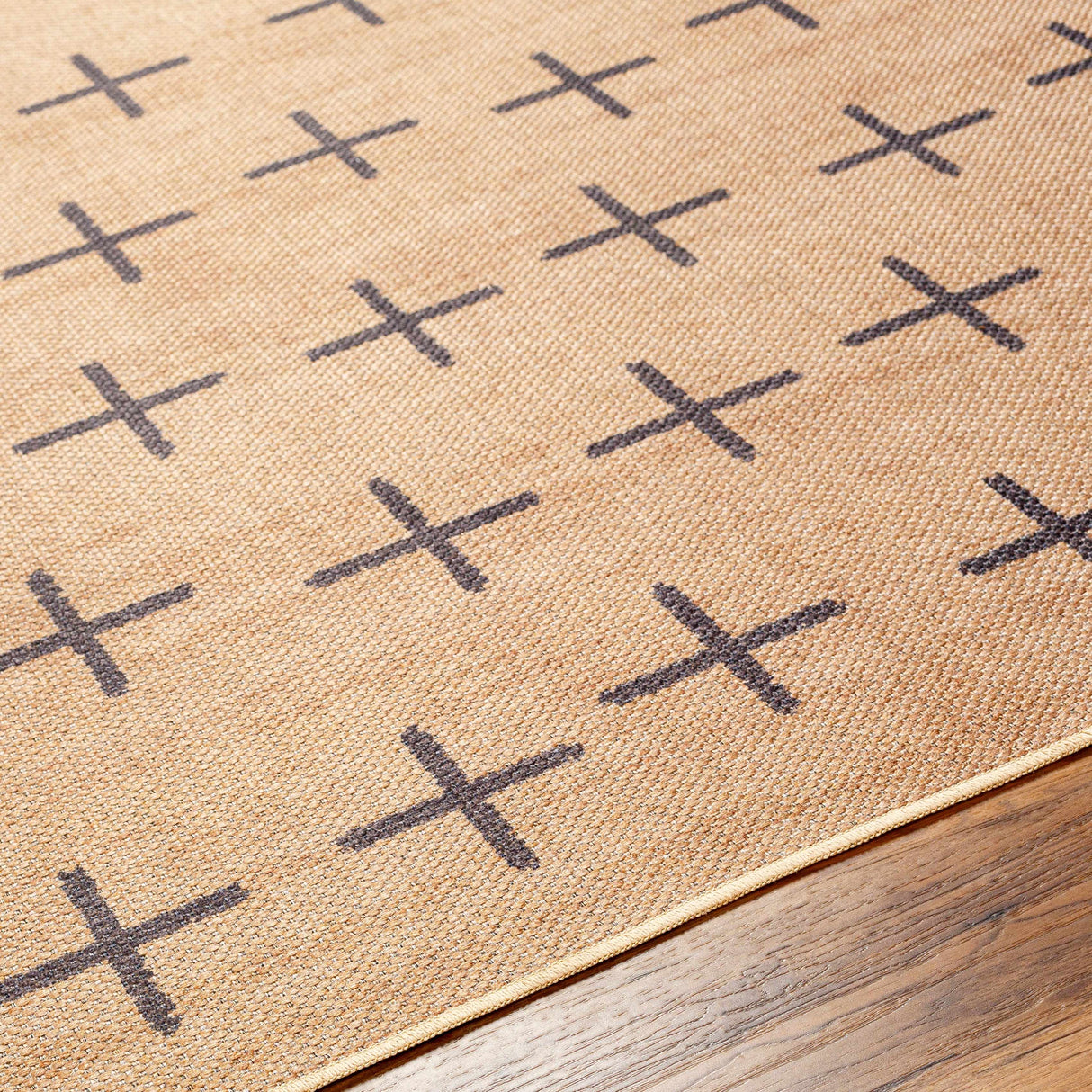 Haimi Black Washable Jutely Rug