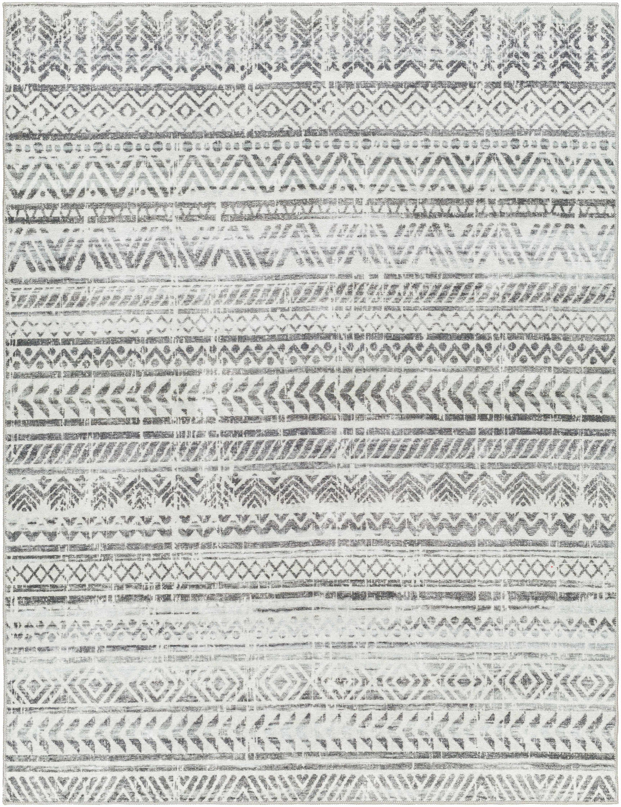 Ianna Light Gray Washable Area Rug - Clearance