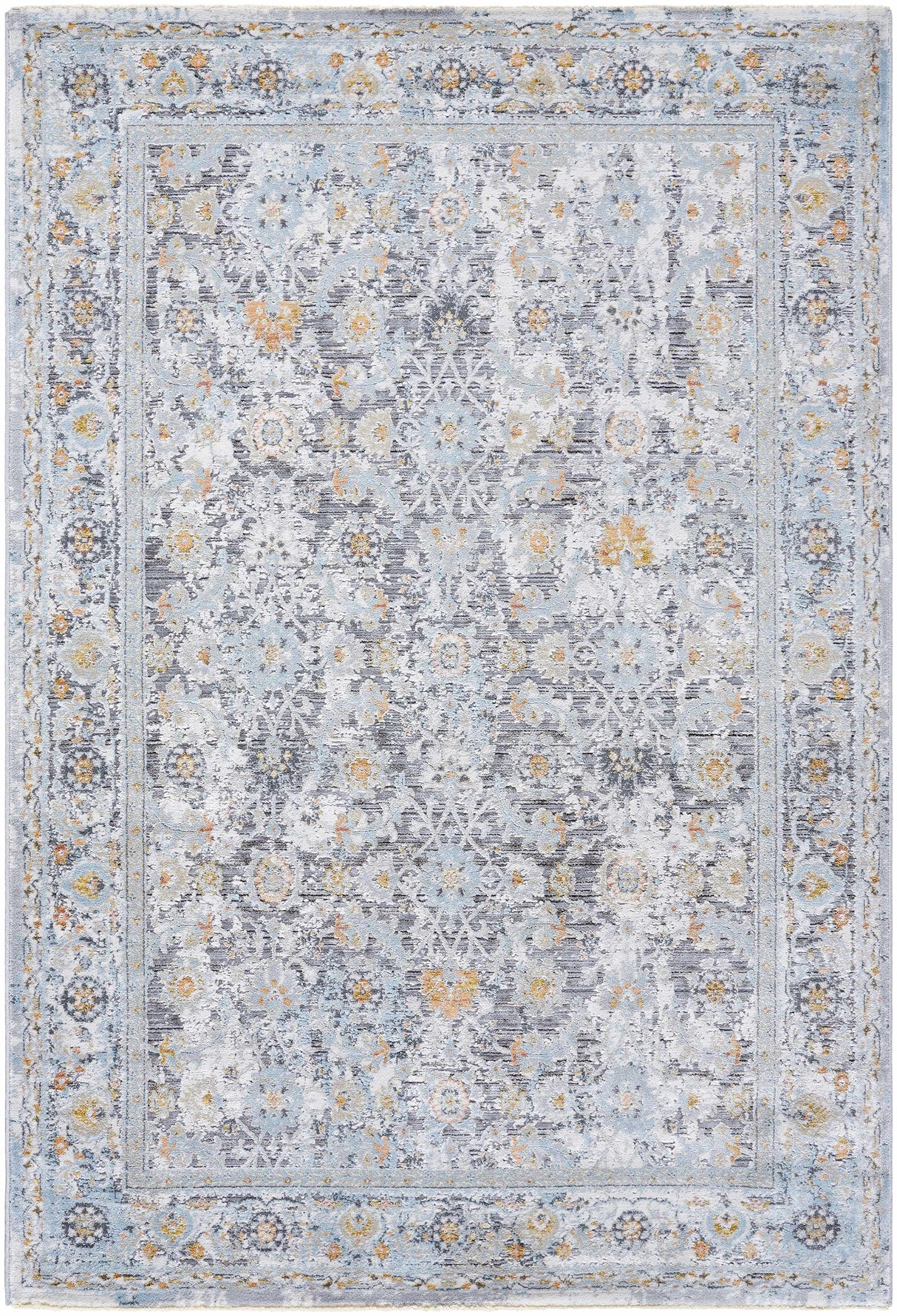 Finn Silver Blue Area Rug
