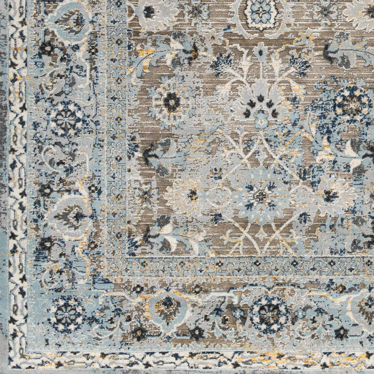 Finn Blue & Brown Area Rug - Clearance