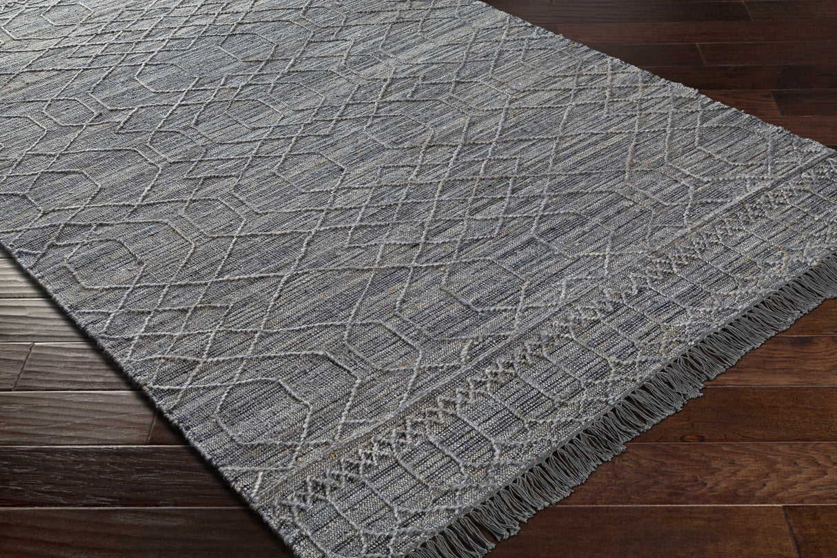 Manby Black Jute&Wool Area Carpet Area Rug - Clearance
