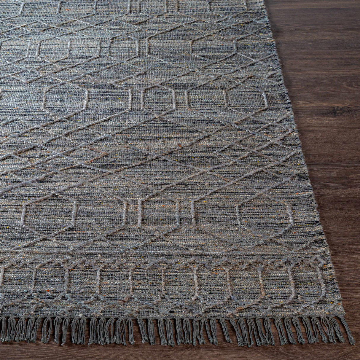 Manby Black Jute&Wool Area Carpet Area Rug - Clearance