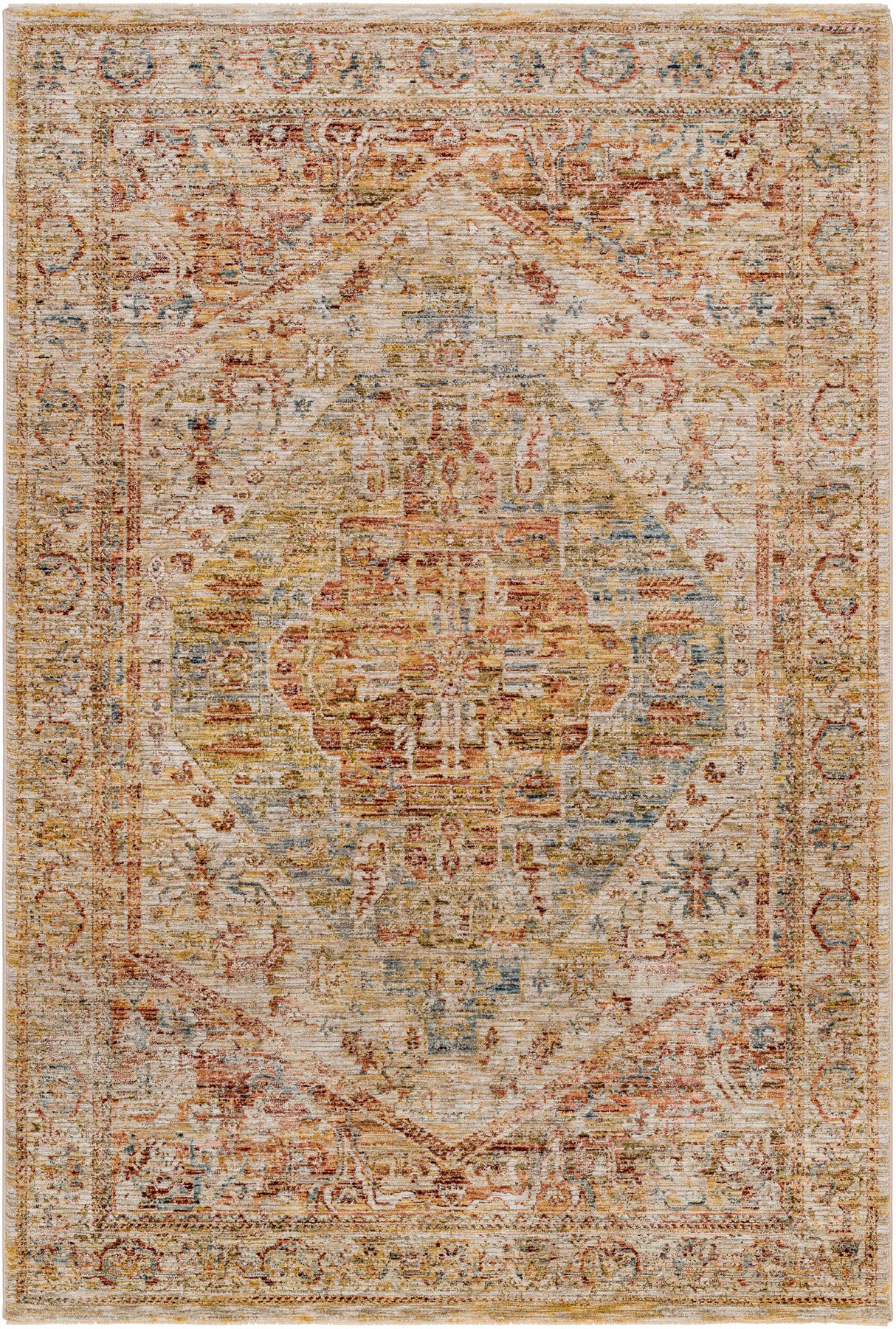 Alois Rust Rich Textured Traditional Rug