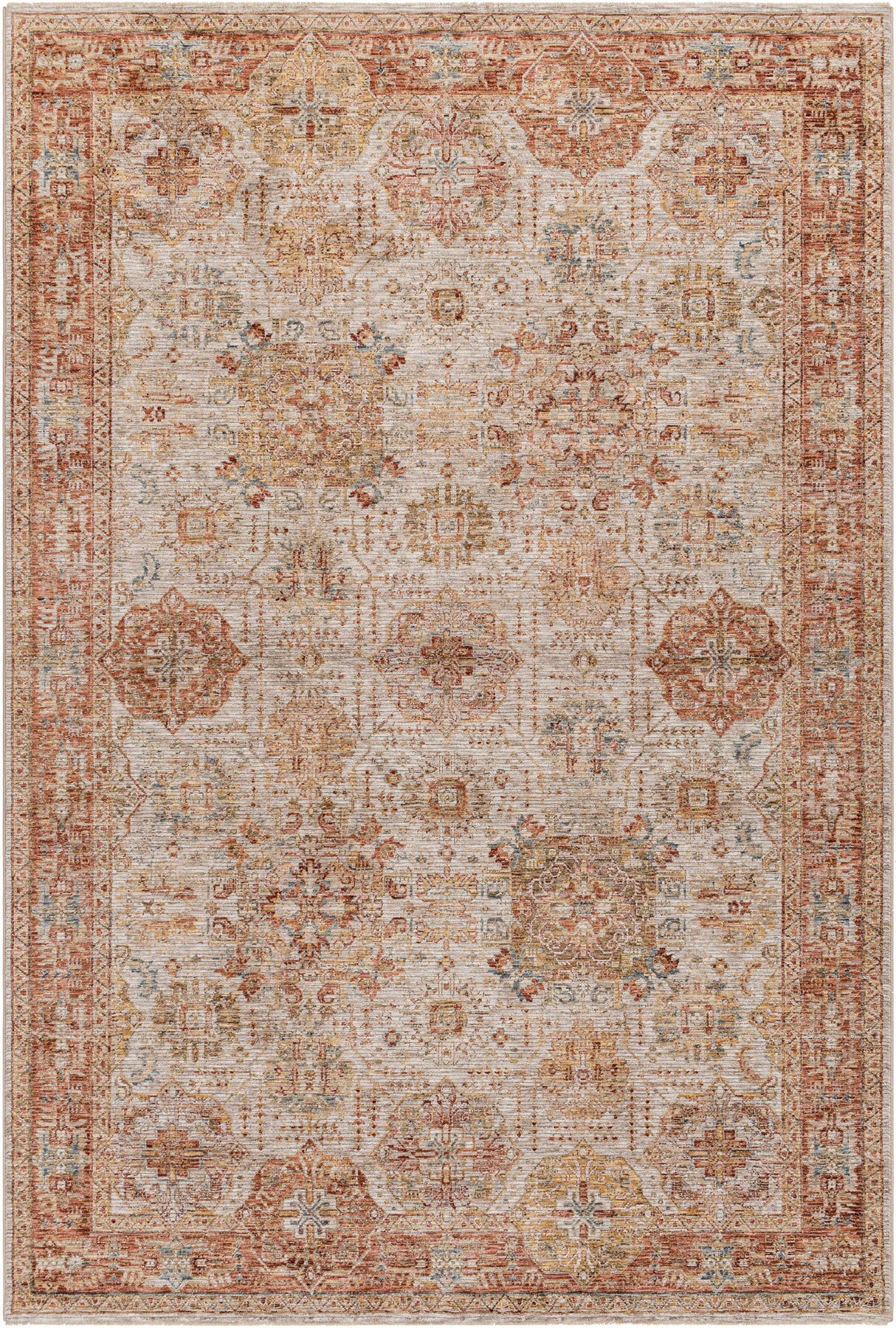 Ange Rust Rich Textured Traditional Rug
