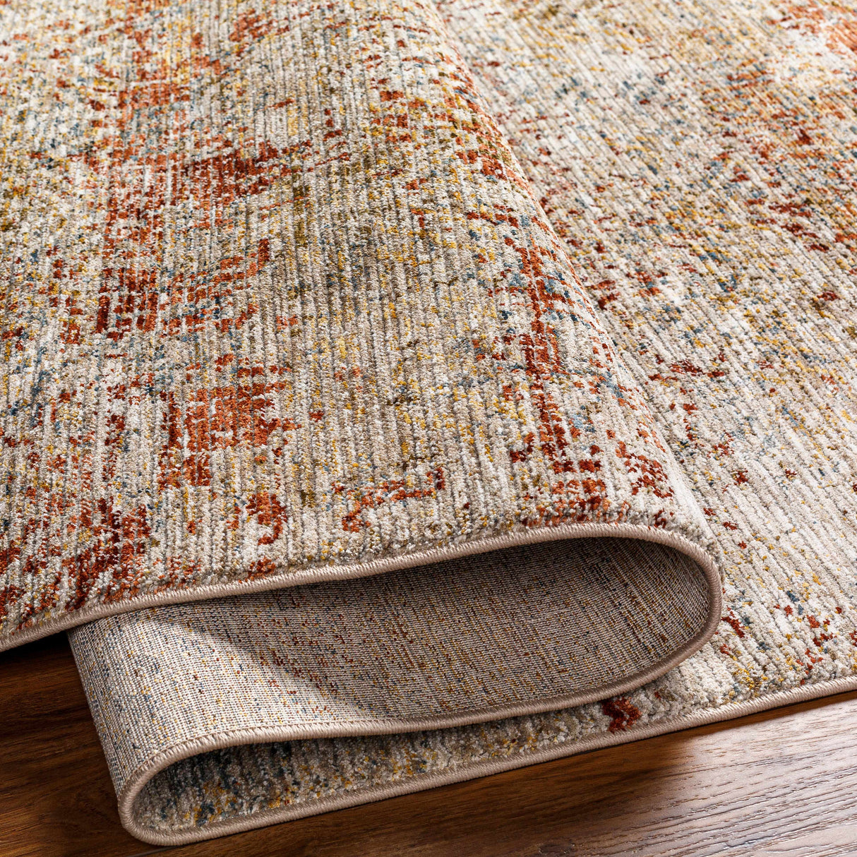Sava Rust Rich Textured Traditional Rug