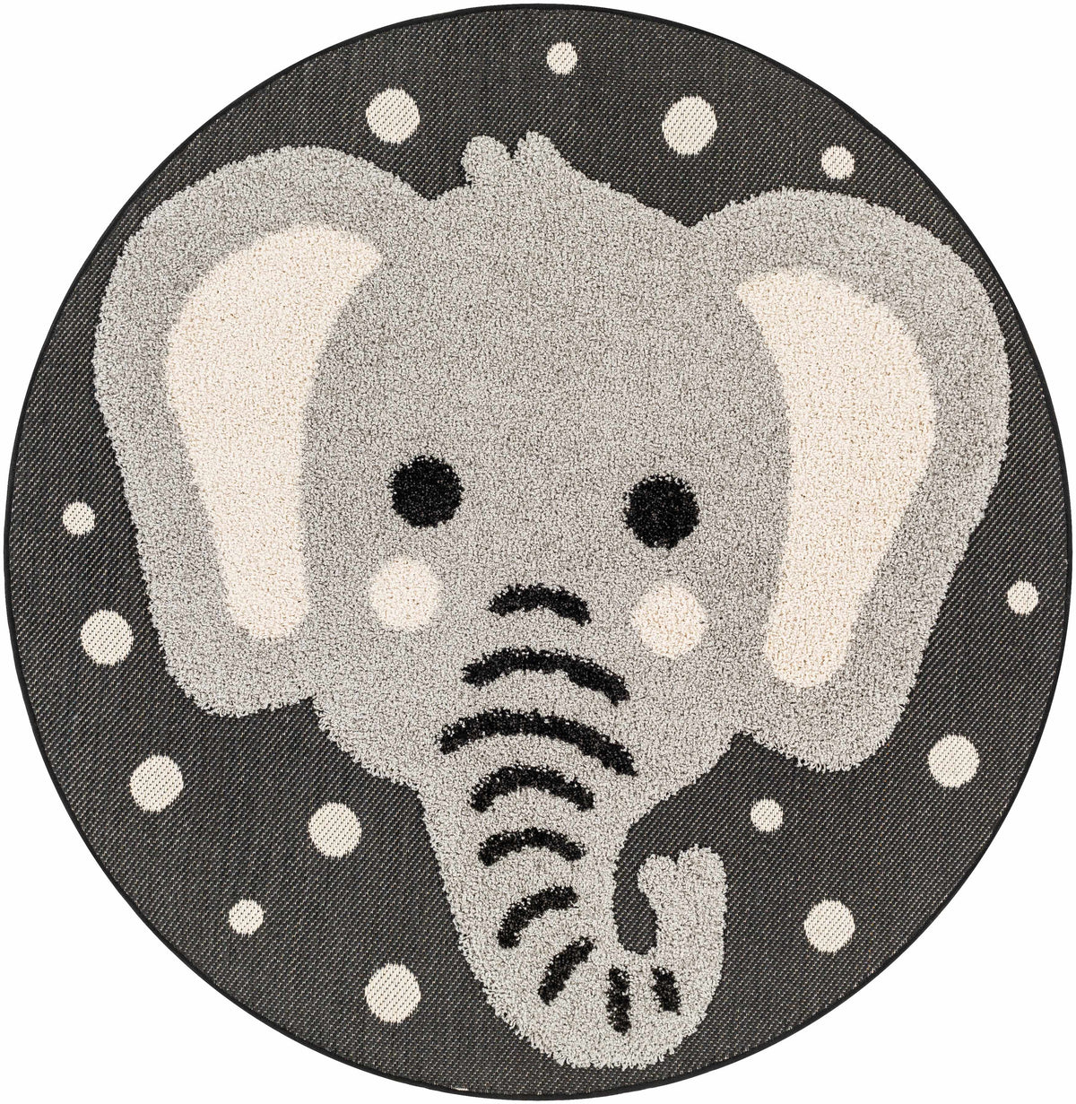 Kids Elephant Animal Print Nursery Outdoor Area Rug - Clearance