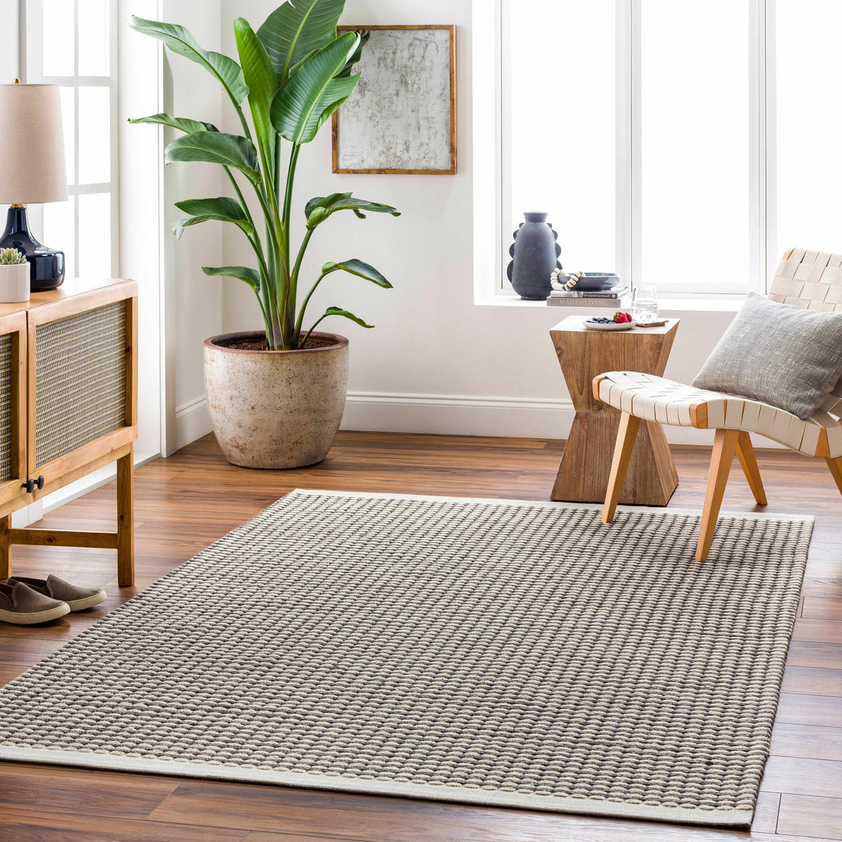 Black Emlen Area Rug - Clearance