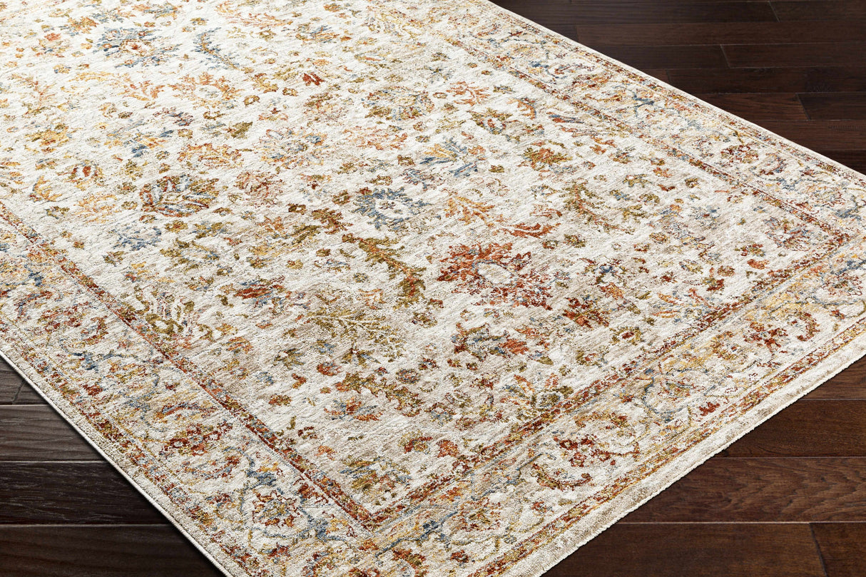Asabi Tan Textured Rug with Fringes