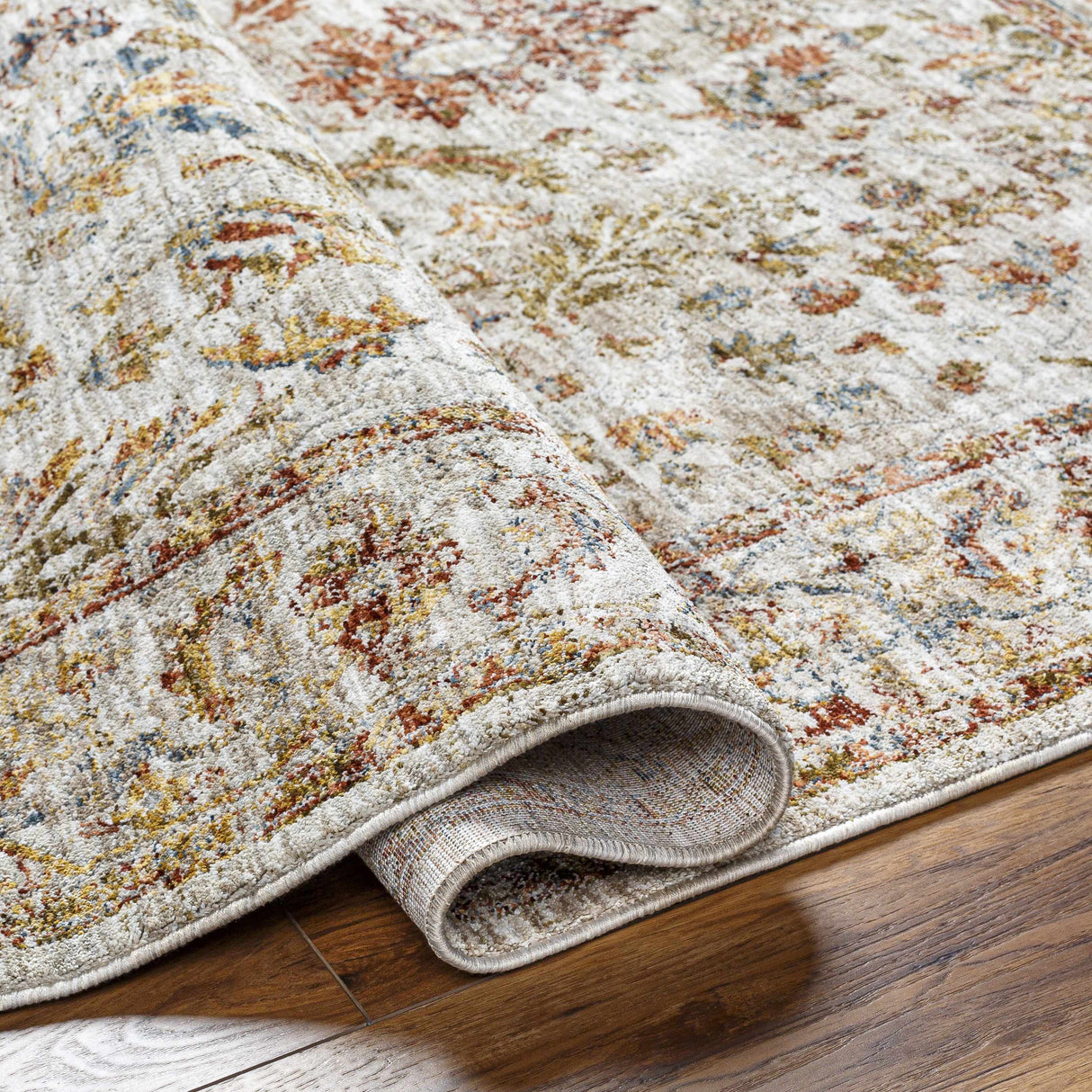 Asabi Tan Textured Rug with Fringes