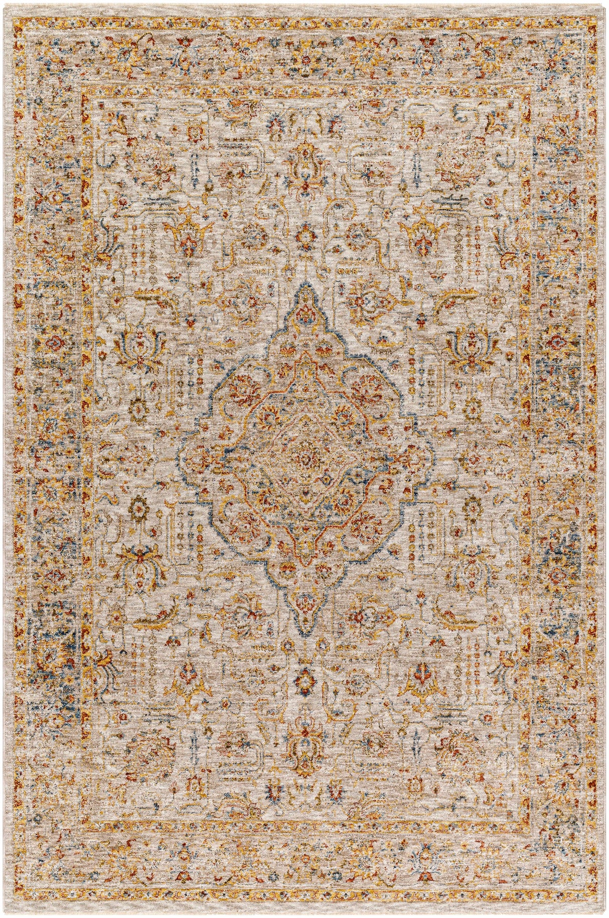 Canan Textured Rug with Fringes