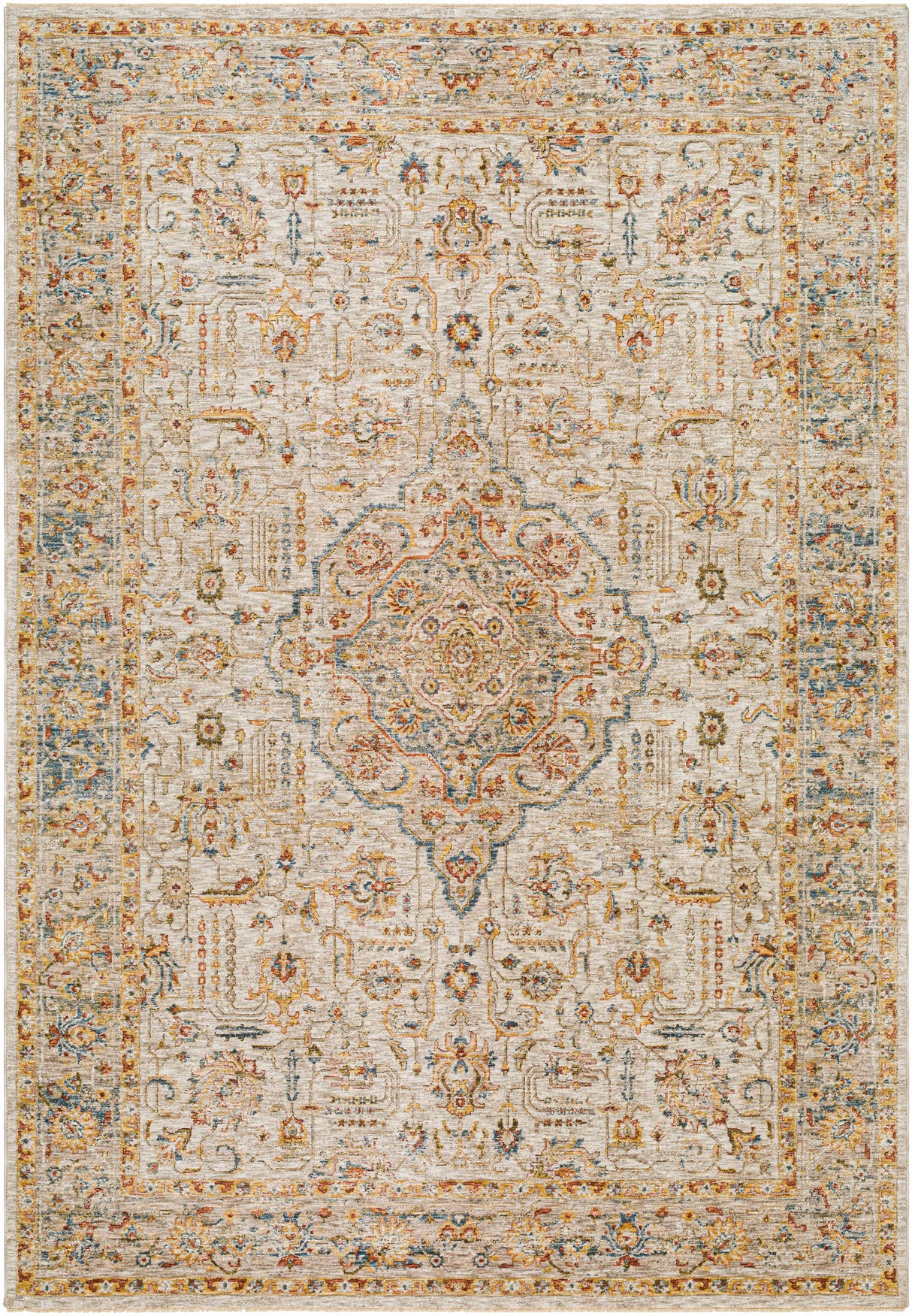Canan Textured Rug with Fringes