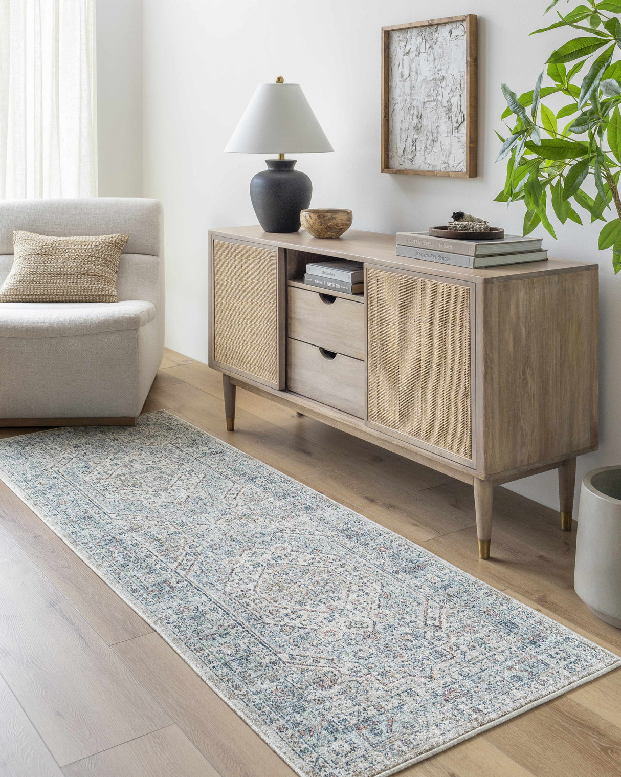 Kalei Beige & Blue Area Rug - Clearance
