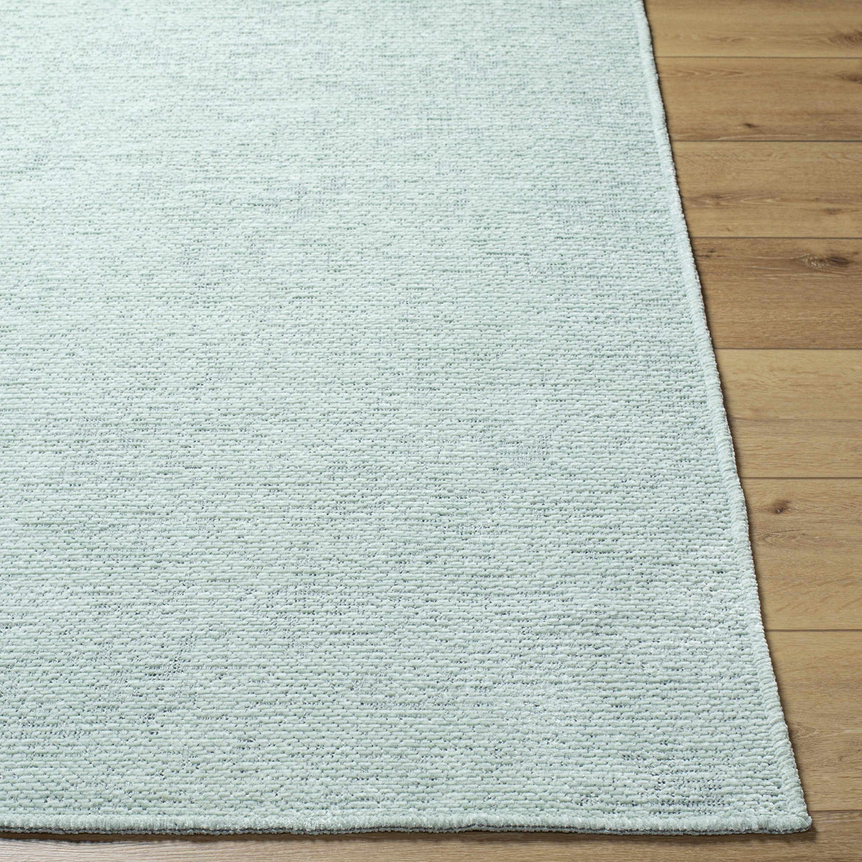 Isako Seafoam Solid Washable Area Rug - Clearance