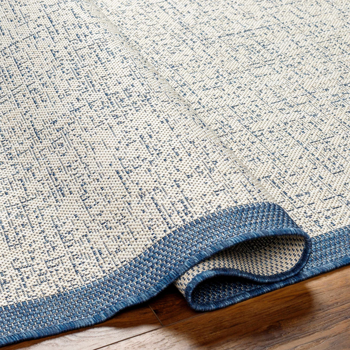 Demas Blue & Cream Area Rug - Clearance
