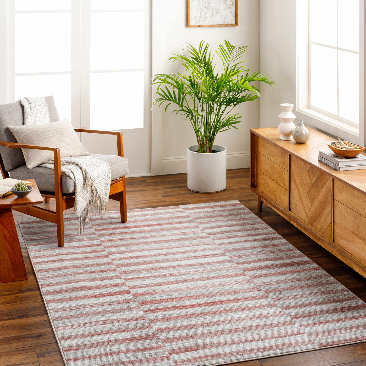 Gorou Pink Area Rug - Clearance