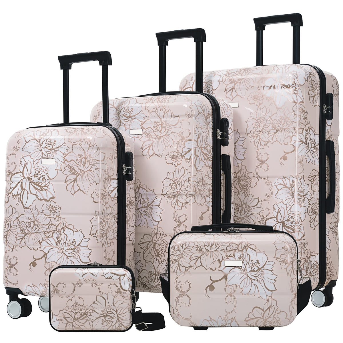 SUM Luggage PC+ABS Hardside Luggage Set with Digital Lock
