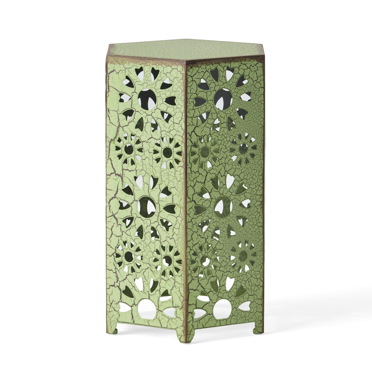 Galore 14" Side Table with Sunburst Cut Out Design