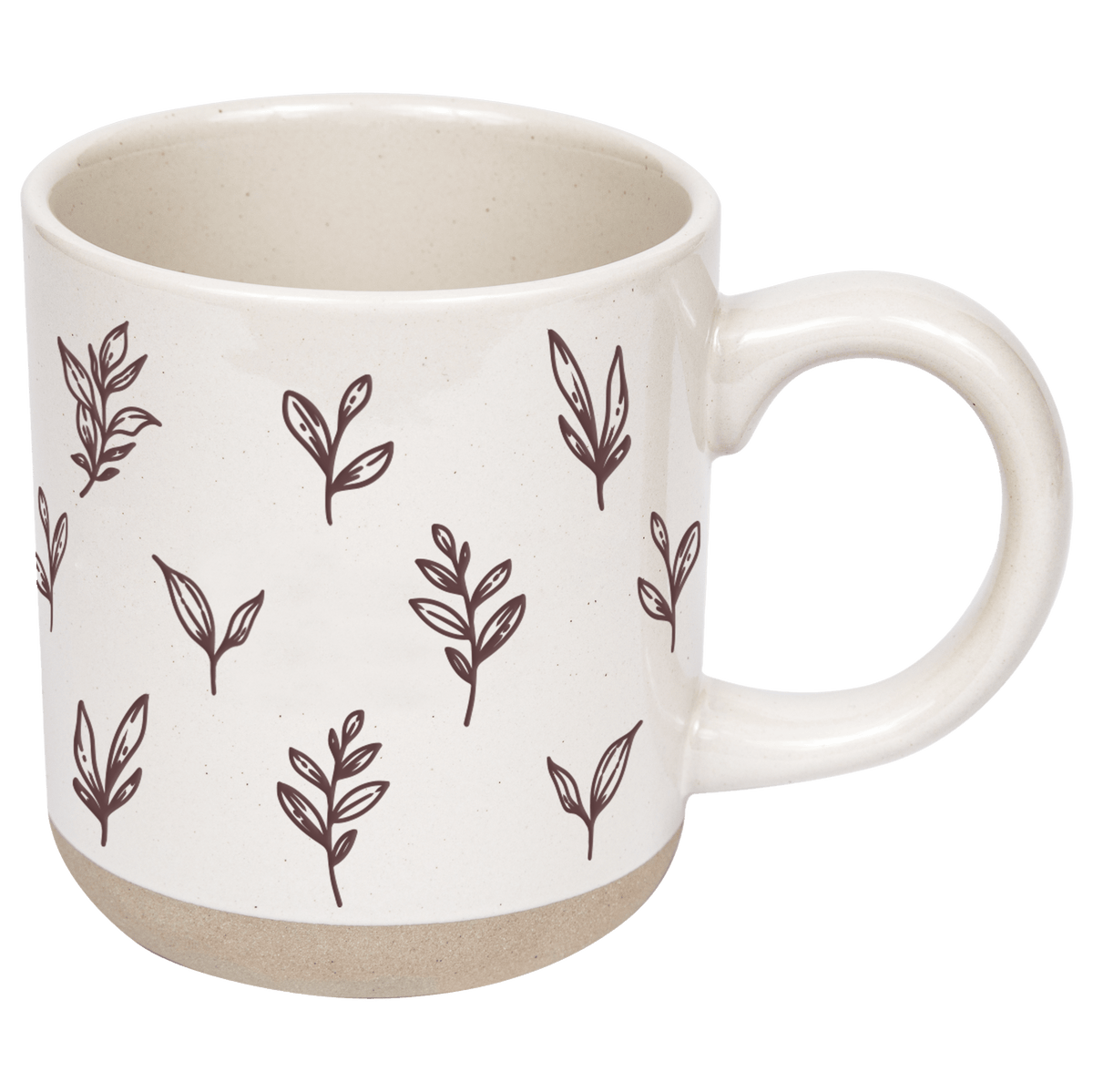Brown Leaves 14oz. Stoneware Coffee Mug | Sweet Water Decor