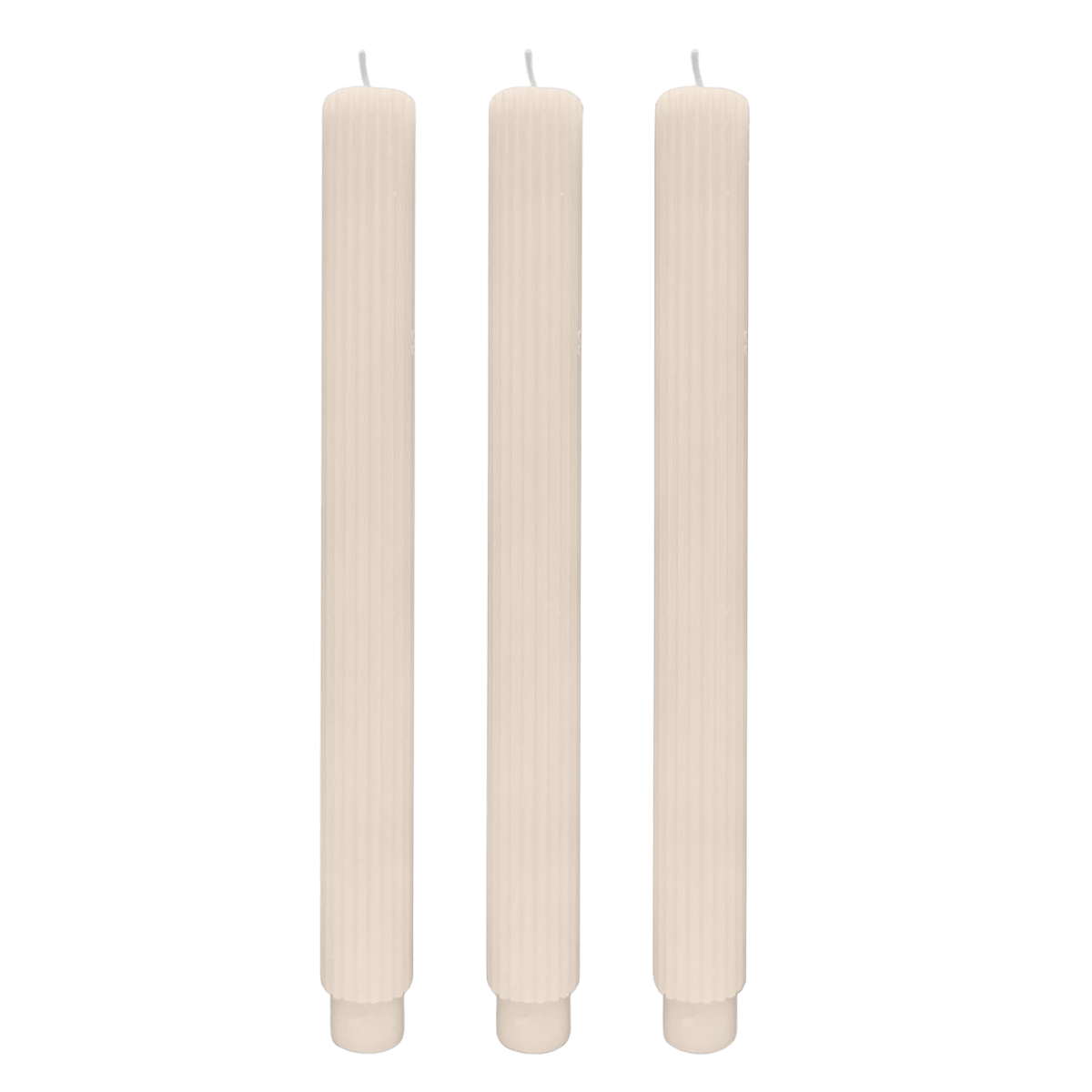 Fluted Taper Candles - Set of 3 | Sweet Water Decor