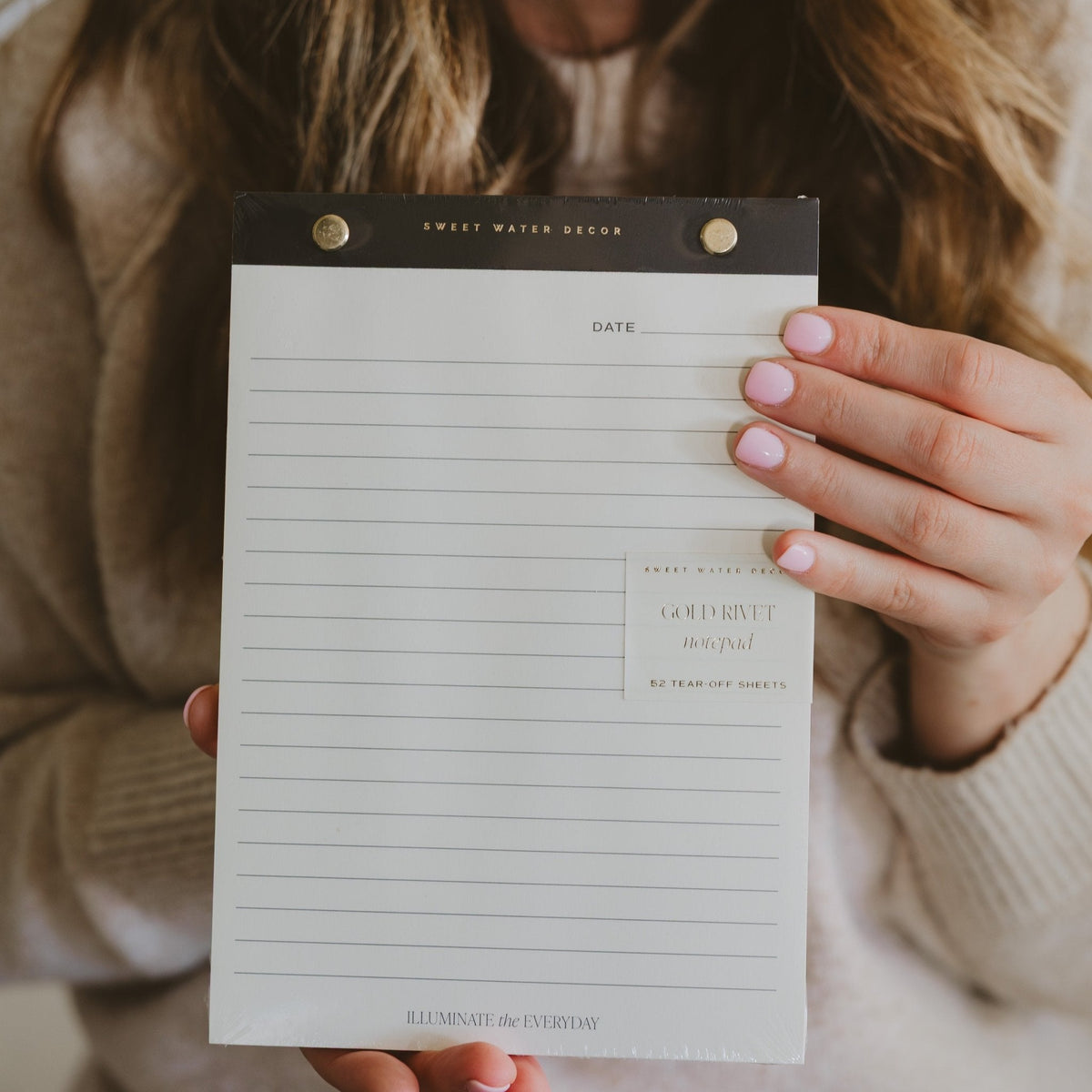 Gold Rivet Basic Notepad | Sweet Water Decor