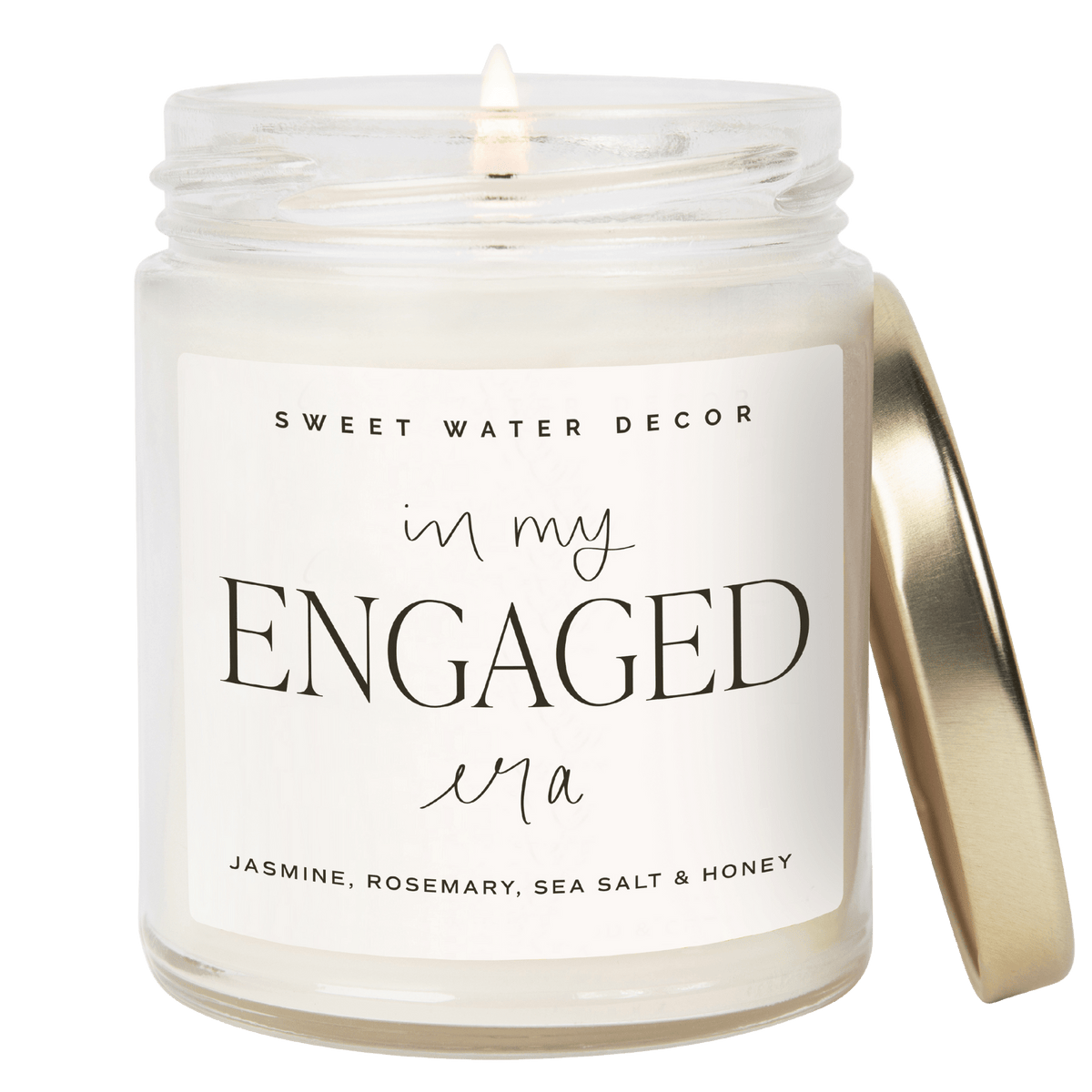 In My Engaged Era Soy Candle - Clear Jar - 9 oz (Wildflowers and Salt) | Sweet Water Decor