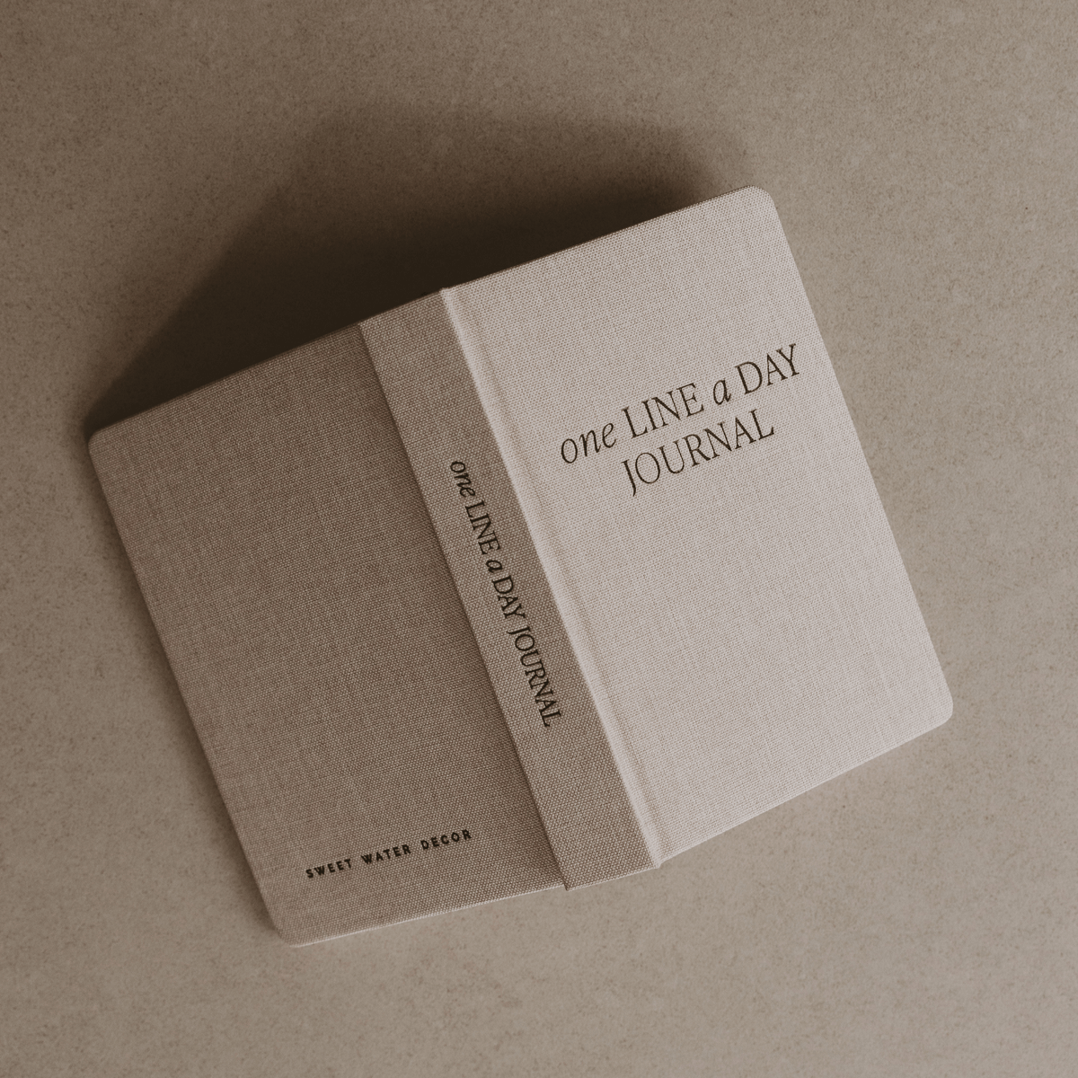 Tan One Line A Day Memory Journal | Sweet Water Decor