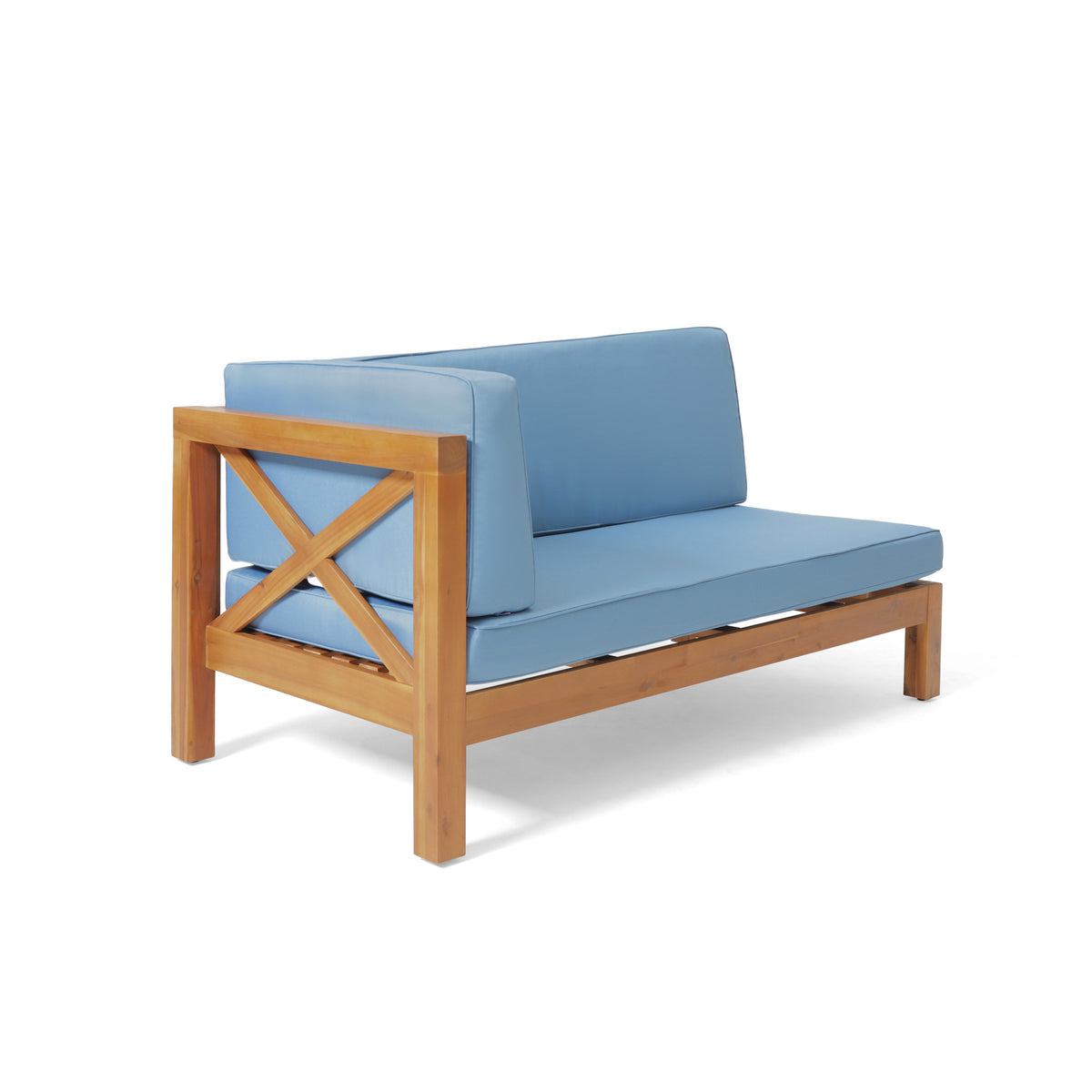 Brava X-Back Corner Bench-L with Coffee Table